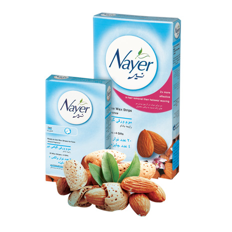 Nayer hair removal wax strips almond scent